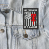 Grappig Amerikaans Flag Ultimate Frisbee Quote Button (Insitu)
