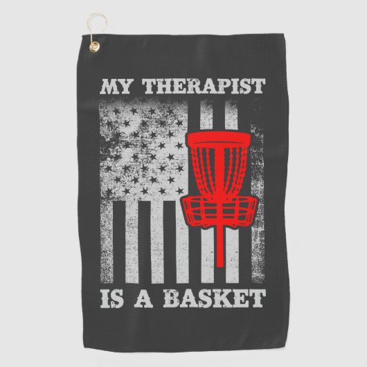 Grappig Amerikaans Flag Ultimate Frisbee Quote Golfhanddoek (Voorkant)
