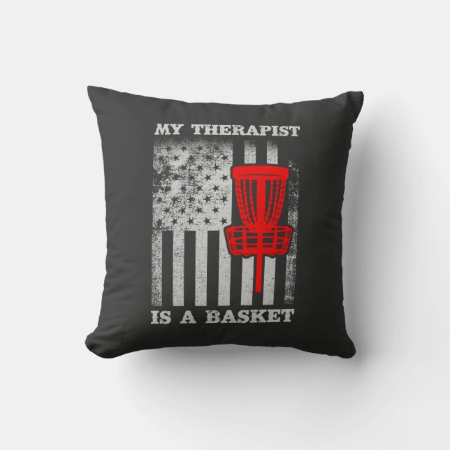 Grappig Amerikaans Flag Ultimate Frisbee Quote Kussen (Voorkant)