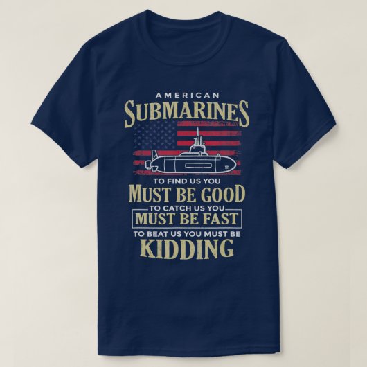 Grappig Amerikaans onderzeeër citeert een veteraan T-shirt (Design voorkant)