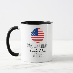 Grappig Amerikaans staatsburgerschap cadeau Aangep Mok