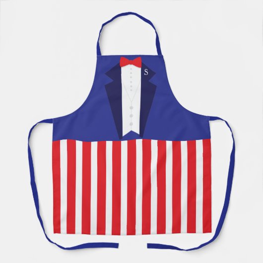 Grappig Amerikaans Uncle Sam 4 juli kostuum Schort (Voorkant)