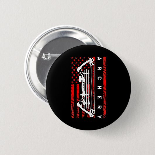 Grappig Amerikaans vlaggenboogschieten Ronde Button 5,7 Cm (Voorkant /achterkant)