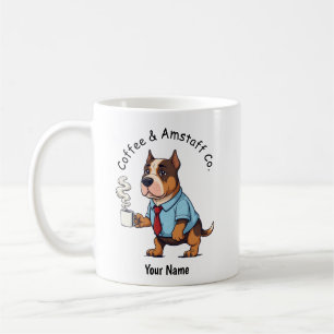 Grappig Amerikaanse Staffordshire Zakelijke Pak Ko Koffiemok