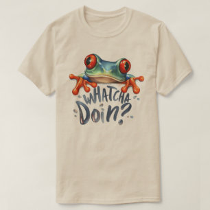 Grappig amfibie kikker citaat grafisch T-shirt