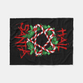 Grappig &amp; Unieke Hail Santa Candy Cane Kerstmi Fleece Deken (Voorkant (Horizontaal))