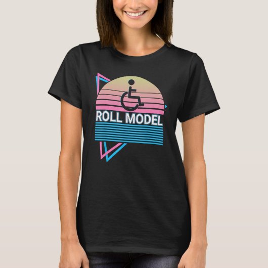 Grappig Amputatie Retro Roll Model T-shirt (Voorkant)