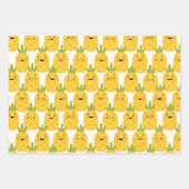 Grappig ananas inpakpapier set vel (Voorkant)