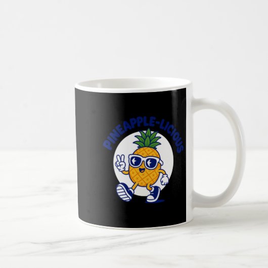 Grappig ananasshirt leuk tropisch fruit cartoon koffiemok (Rechts)