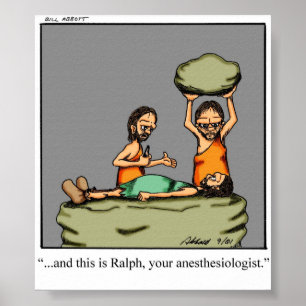 Grappig Anesthesioloog Humor Poster Gift