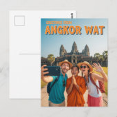 Grappig Angkor Wat Cambodja Briefkaart (Voorkant / Achterkant)