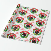 Grappig Angry Black Cat "Bah Humbug" Cadeaupapier (Uitgerold)