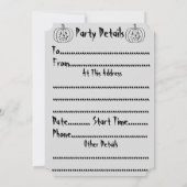 Grappig Angry Black Cat Party Uitnodiging voor Hal (Achterkant)