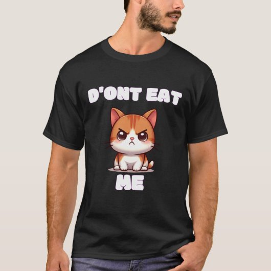 Grappig Angry Cat Meme Shirt - Don't Eat Me Design (Voorkant)