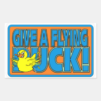 GRAPPIG ANGRY DUCK 4X4 DUCKING DESIGN RECHTHOEKIGE STICKER