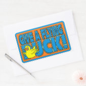GRAPPIG ANGRY DUCK 4X4 DUCKING DESIGN RECHTHOEKIGE STICKER (Envelop)