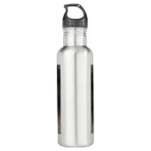 Grappig Angry Fluffy Black Perzische Kitty Cat Fac Waterfles (Achterkant)