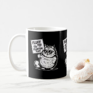 Grappig Angry Fluffy Cat Huisdieren Eigenaren Cat Koffiemok