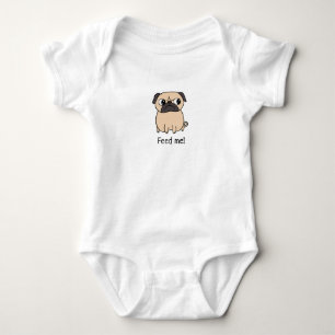 Grappig Angry Pug - Voed me Romper