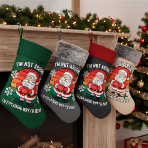Grappig Angry Santa Aangepaste Naam Vakantie Decor Kleine Kerstsok