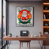 Grappig Angry Santa Christmas Holiday Wall Art Dec Poster