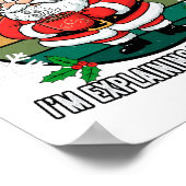 Grappig Angry Santa Christmas Holiday Wall Art Dec Poster (Hoek)