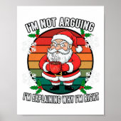 Grappig Angry Santa Christmas Holiday Wall Art Dec Poster (Voorkant)
