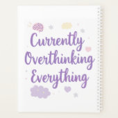 Grappig Angst Overdenken Citaat Pastel Planner (Achterkant)