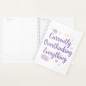 Grappig Angst Overdenken Citaat Pastel Planner (Display)
