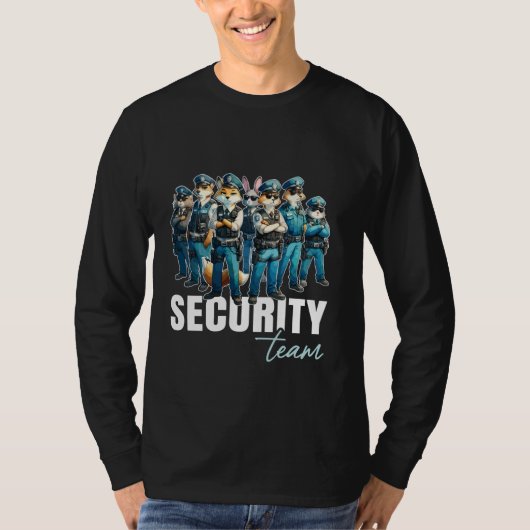 Grappig Anime Beveiligingsteam - Veiligheidsbewaki T-shirt (Voorkant)