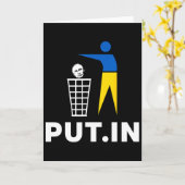Grappig anti-Putin-meme Put.in steun Oekraïne T-sh Kaart (Gele Bloem)