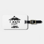 Grappig anti-sociaal kamperen ik haat mensen bagagelabel (Voorkant horizontaal)