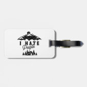 Grappig anti-sociaal kamperen ik haat mensen bagagelabel (Achterkant horizontaal)