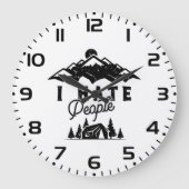 Grappig anti-sociaal kamperen ik haat mensen grote klok (Voorkant)