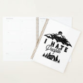 Grappig anti-sociaal kamperen ik haat mensen planner (Display)