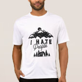 Grappig anti-sociaal kamperen ik haat mensen t-shirt (Voorkant)