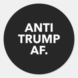 Grappig Anti Trump Af T-shirt - Uni Volwassenen An Ronde Sticker