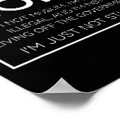 Grappig Anti Trump citaat - i39m gewoon niet dom Poster (Hoek)