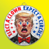 Grappig anti Trump clowngezicht kies een clown Dartbord