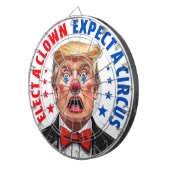 Grappig anti Trump clowngezicht kies een clown Dartbord (Voorkant Rechts)