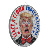 Grappig anti Trump clowngezicht kies een clown Dartbord (Voorkant Links)