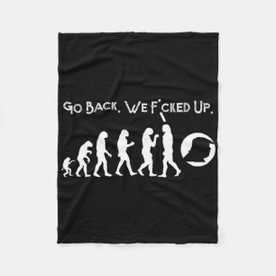Grappig anti Trump - ga terug! Trump Evolution T-s Fleece Deken