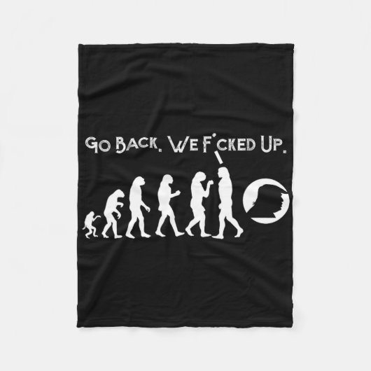 Grappig anti Trump - ga terug! Trump Evolution T-s Fleece Deken (Voorkant)