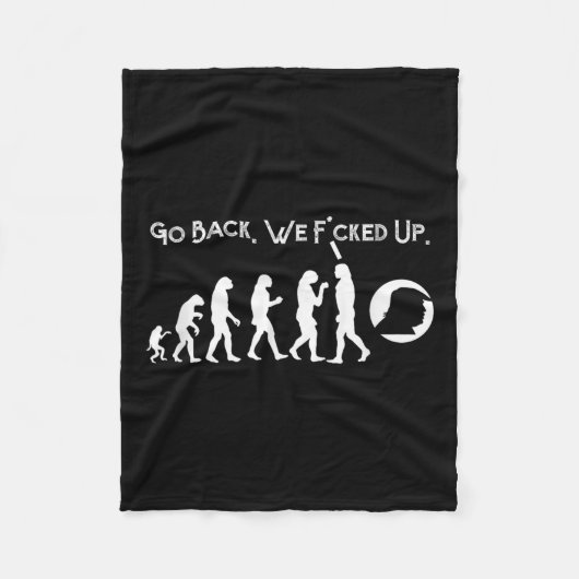 Grappig anti Trump - ga terug! Trump Evolution T-s Fleece Deken (Voorkant)