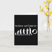 Grappig anti Trump - ga terug! Trump Evolution T-s Kaart (Gele Bloem)