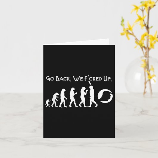 Grappig anti Trump - ga terug! Trump Evolution T-s Kaart (Gele Bloem)