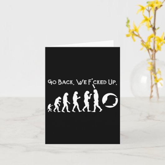 Grappig anti Trump - ga terug! Trump Evolution T-s Kaart (Gele Bloem)