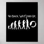 Grappig anti Trump - ga terug! Trump Evolution T-s Poster (Voorkant)