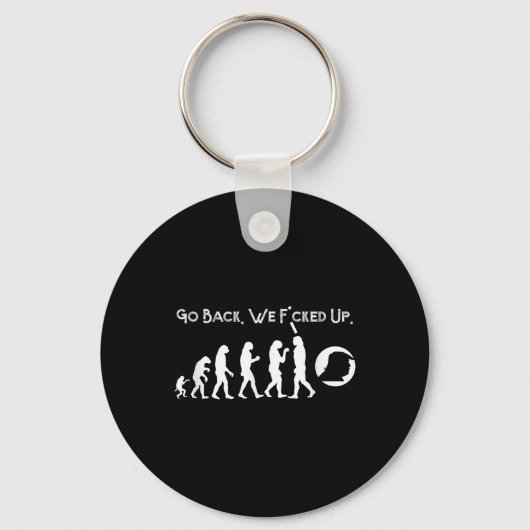 Grappig anti Trump - ga terug! Trump Evolution T-s Sleutelhanger (Voorkant)