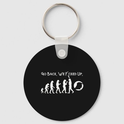 Grappig anti Trump - ga terug! Trump Evolution T-s Sleutelhanger (Voorkant)